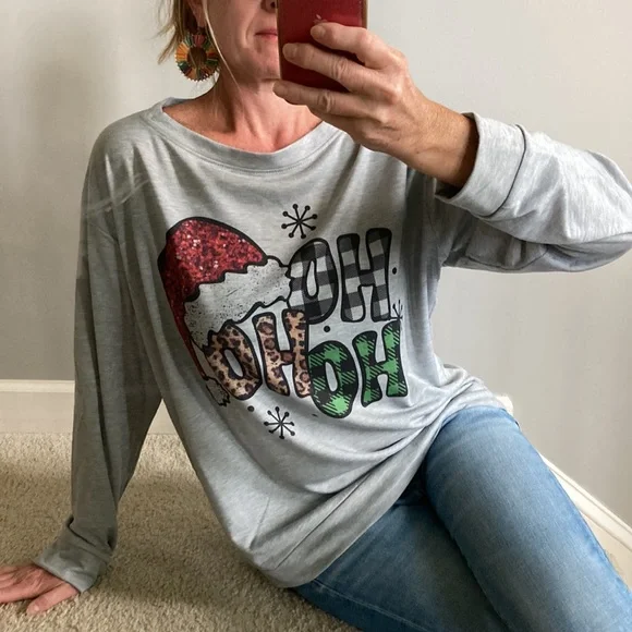 ‘Ho Ho Ho’ Long Sleeve Top - Picture 9 of 9